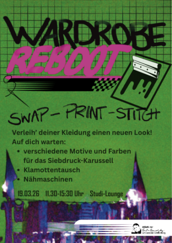 Wardrobe Reboot - Siebdruck, Klamottentausch und mehr