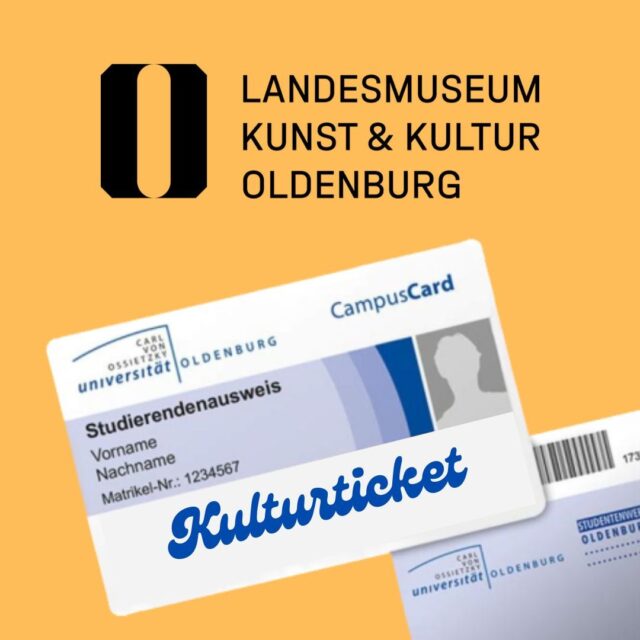 english version below

Mit dem Kulturticket erhaltet ihr freien Eintritt zur Dauerausstellung in den drei Häusern Schloss, Prinzenpalais und Augusteum. 

Karten stehen jeweils am Veranstaltungstag zu den regulären Kassenzeiten zur Verfügung. 

Ihr braucht dafür kein extra Ticket, sondern müsst nur euere Campus Card vorzeigen. Das Kulturticket ist Teil eurer Campus Card.

Die Kooperation ist bis zum 31.12.2024 befristet.
_________________
With the Kulturticket you get free entry to the permanent exhibition in the three buildings Schloss, Prinzenpalais and Augusteum.

Tickets are available on the day of the event during regular ticket office hours.

You don't need an extra ticket, you just have to show your Campus Card. The Kulturticket is part of your Campus Card.

The cooperation is limited until December 31, 2024.